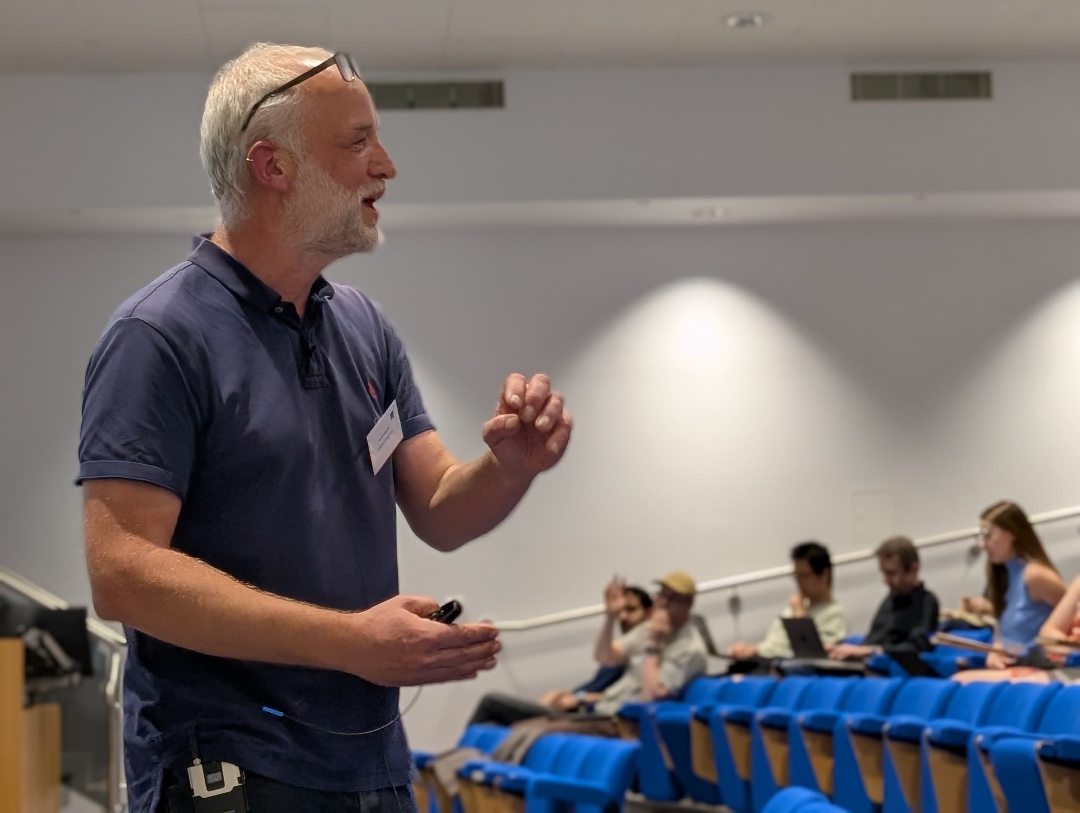 Bertel Schjerning teaching in a lecture hall at University College London